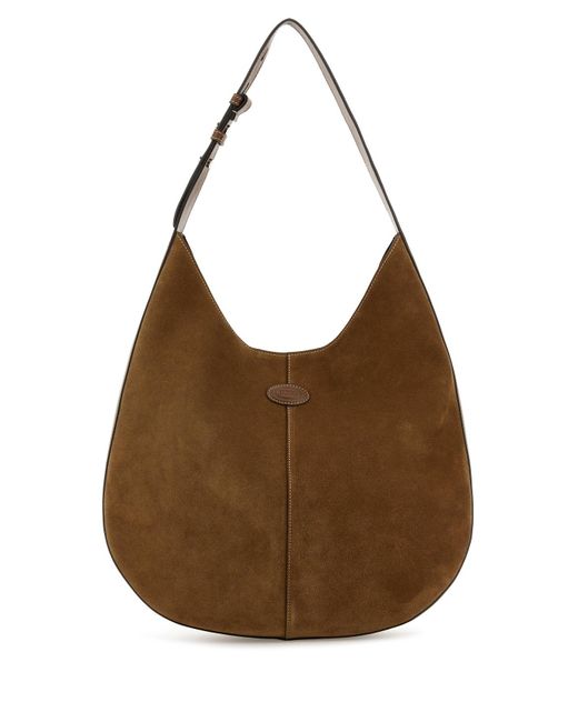 Borsa a spalla Di Bag in pelle scamosciata marrone di Tod's in Brown