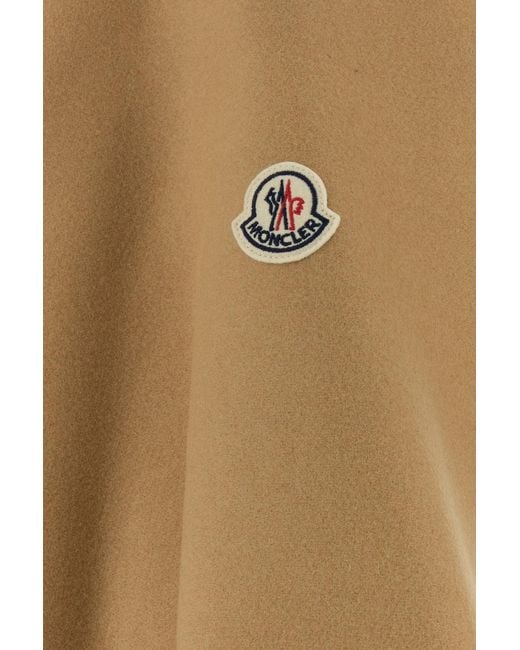 Moncler Natural Camel Wool Blend Cape