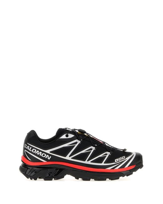 Salomon Black Fabric And Rubber Xt-6 Sneakers