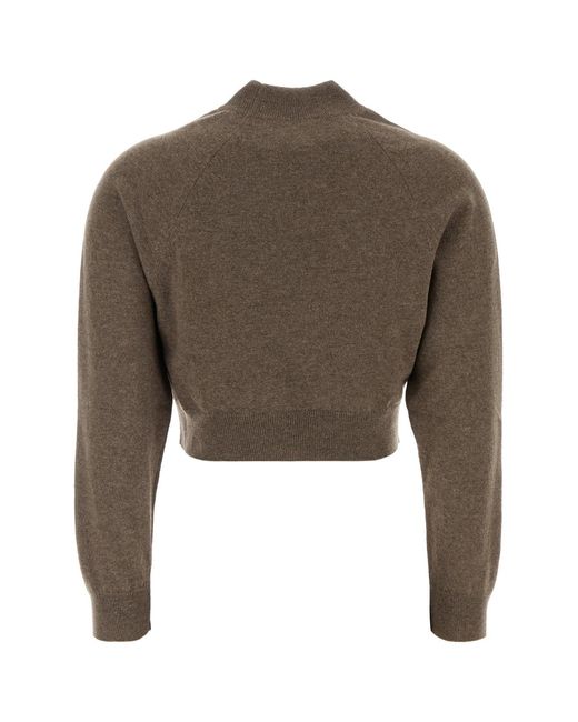 Jil Sander Brown Mud Wool Blend Sweater