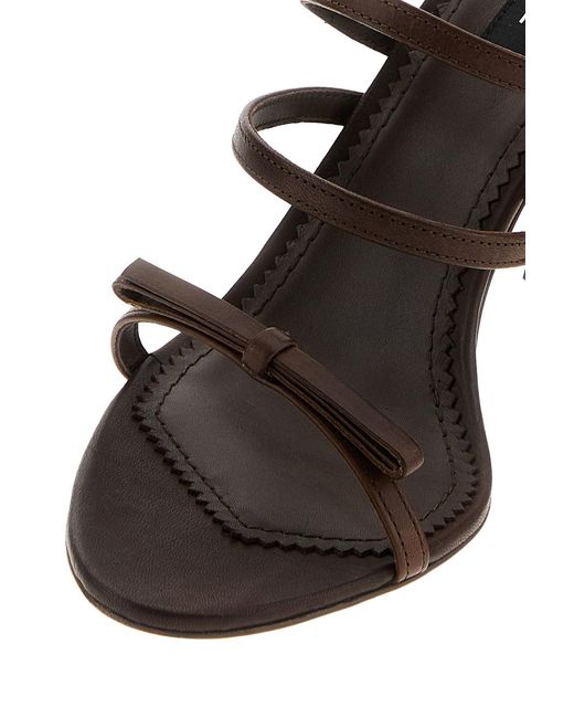 DSquared² Black Dsquared Chocolate Leather Sandals