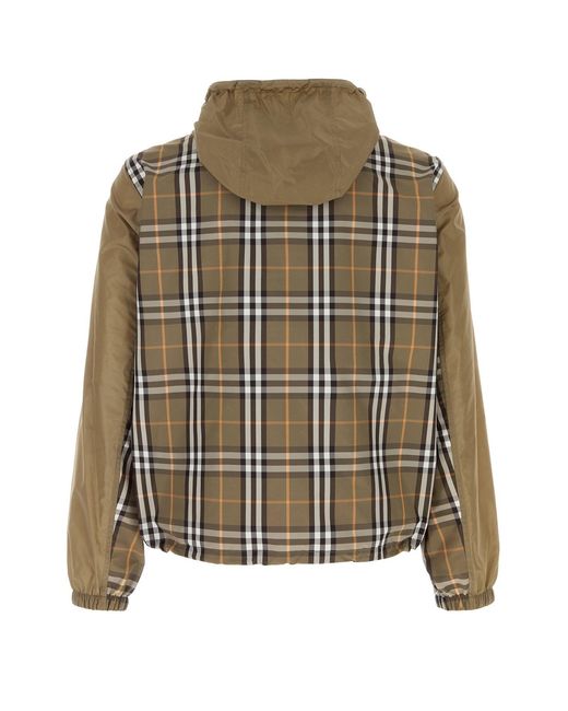 Burberry Green Logo Hooded Jacket for men