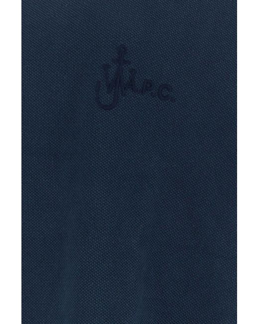 A.P.C. Blue Polo Per Jw A