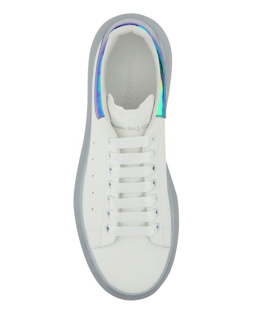 Alexander McQueen Leather Sneakers With Holographic Heel Alexa in White for  Men | Lyst