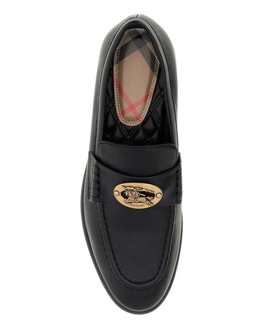 Burberry Black Leather Loafers