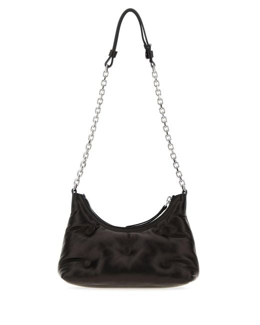 Maison Margiela Black Leather Shoulder Bag