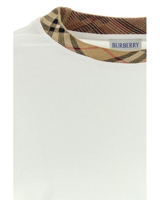 Burberry White Cotton T-Shirt for men