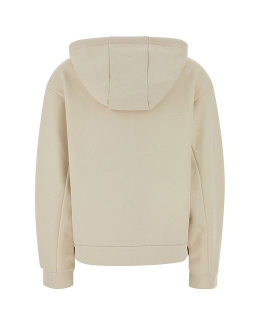 Moncler Natural Full Sleeves Hood Sweatshirt