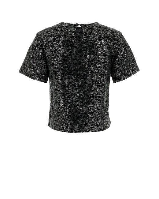 GIUSEPPE DI MORABITO Black Embellished Viscose T-shirt
