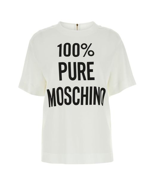 Moschino White Crepe T-Shirt