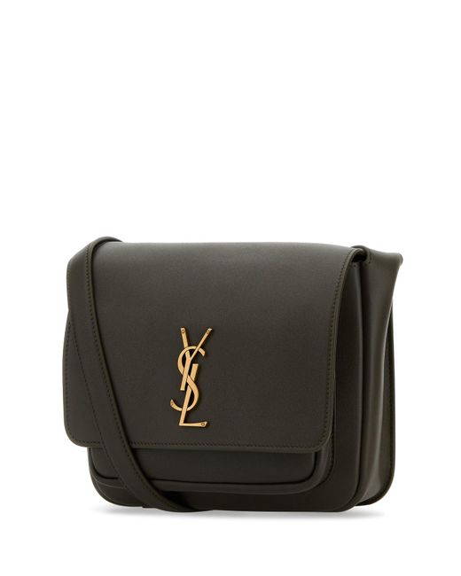 Borsa a tracolla Niki in pelle verde bottiglia di Saint Laurent in Black