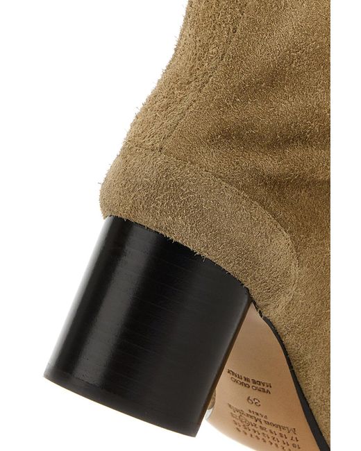 Maison Margiela Brown Suede Tabi Ankle Boots