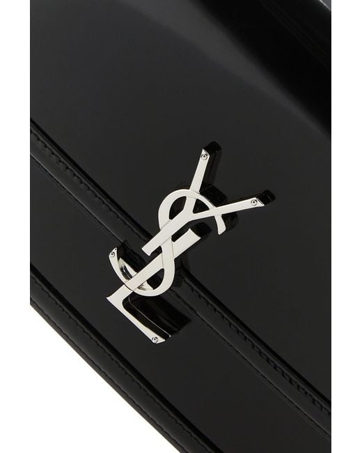 Borsa a tracolla Solferino media in pelle nera di Saint Laurent in Black da Uomo