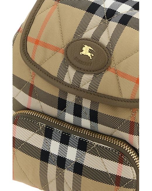 Burberry Multicolor Embroidered Canvas Mini Horseshoe Backpack