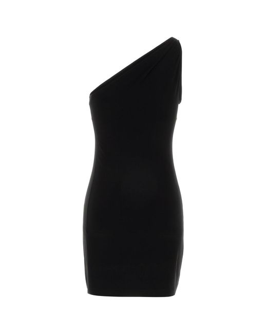 Norma Kamali Black Abito Corto Monospalla
