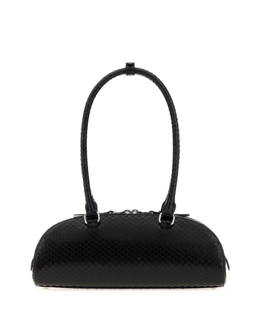 DIESEL Black Leather 1Dr Dome Shoulder Bag