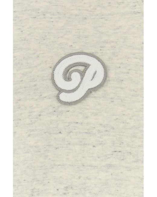 Pantamolle White Melange Light Grey Cotton Sweatshirt for men