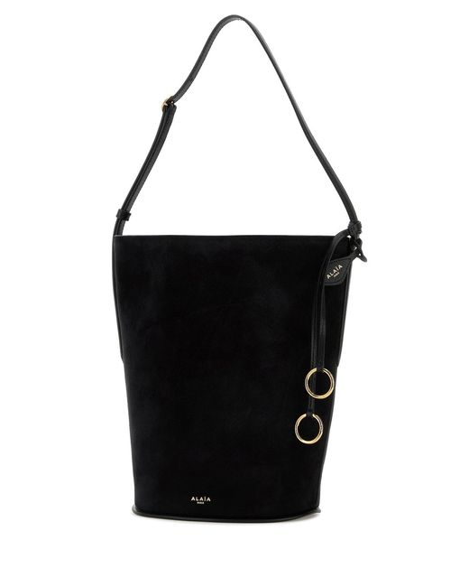 Alaïa Black Suede Bucket Bag