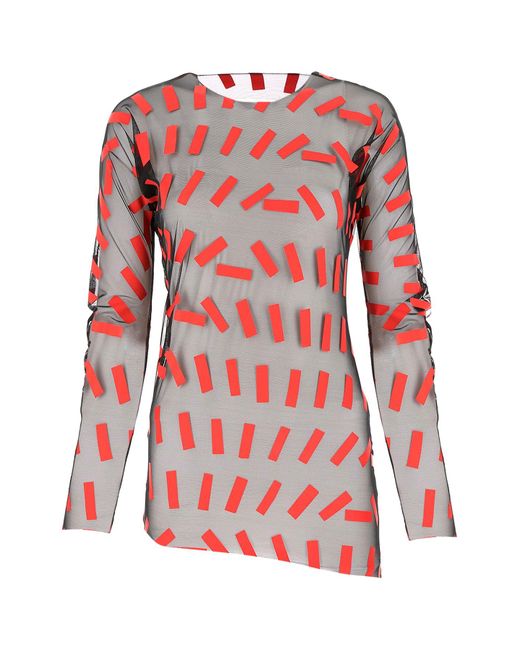 Maison Margiela Stretch Mesh Top 38f in Red - Lyst