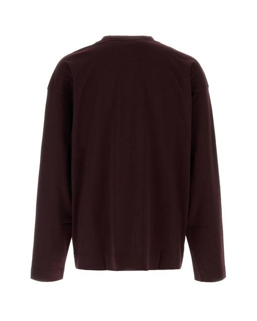 Dries Van Noten Purple Grape Cotton Oversize Hegland T-shirt for men