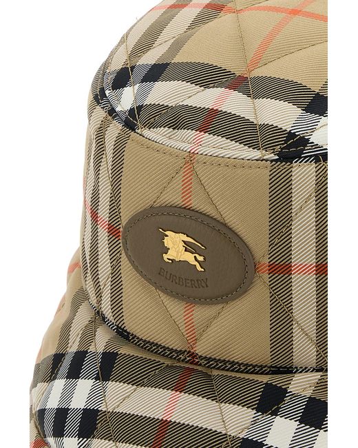 Burberry Natural Embroidered Nylon Bucket Hat