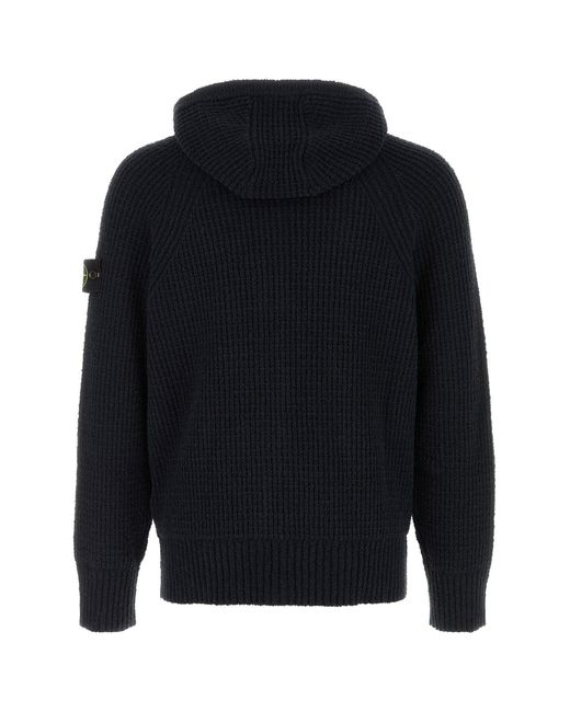 Stone Island Blue Midnight Cotton Blend Sweatshirt for men