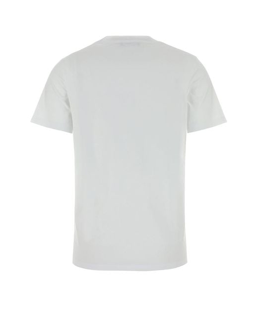 Balmain White Logo Crew Neck T-Shirt