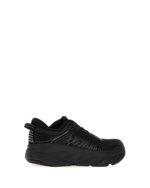 Hoka One One Black Fabric Bondi 7 Sneakers for men