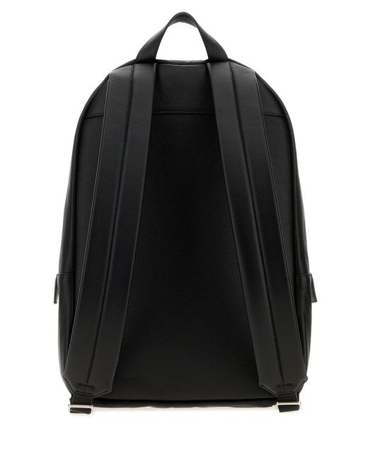 Jil Sander Black Leather Backpack for men