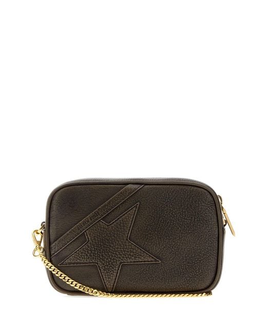 Golden Goose Deluxe Brand Black Deluxe Brand Dark Leather Mini Crossbody Bag