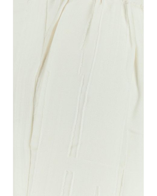 Loulou White Silk Blend Soler Pant