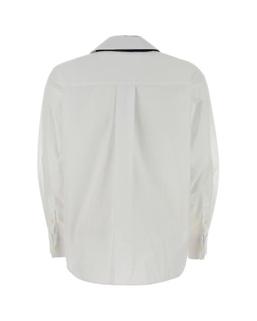 Sacai Black White Poplin Shirt