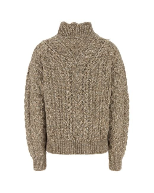 Isabel Marant Natural Multicolor Stretch Cotton Blend Bolinea Sweater