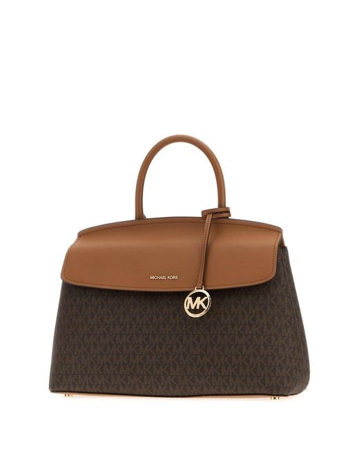 MICHAEL Michael Kors Brown Printed Canvas Hamilton Handbag