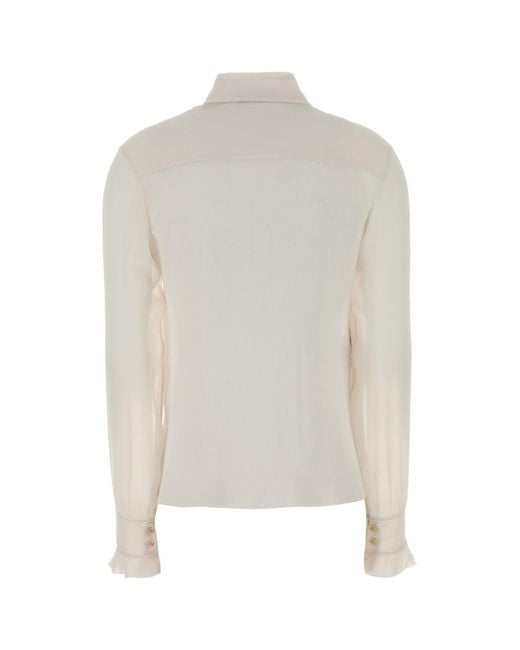 Alberta Ferretti White Regular Solid Shirt