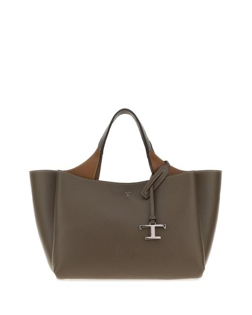 Tod's Brown Mud Leather Mini Handbag