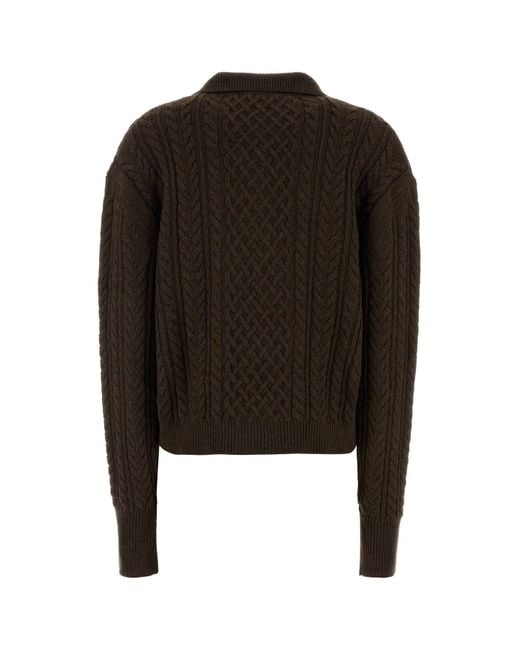 Des Phemmes Black Chocolate Nylon Blend Sweater