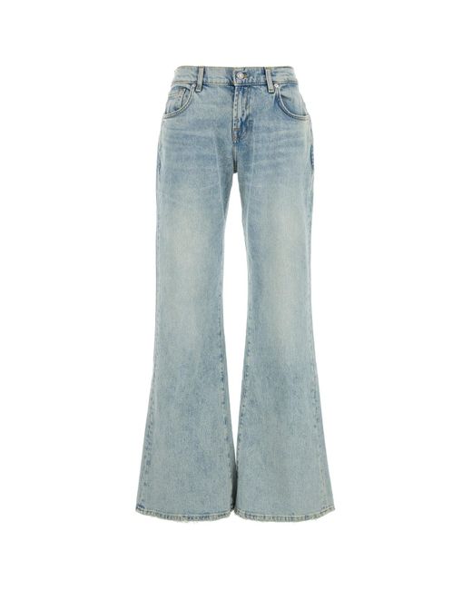 Jeans Spencer Flare in denim stretch di 7 For All Mankind in Blue