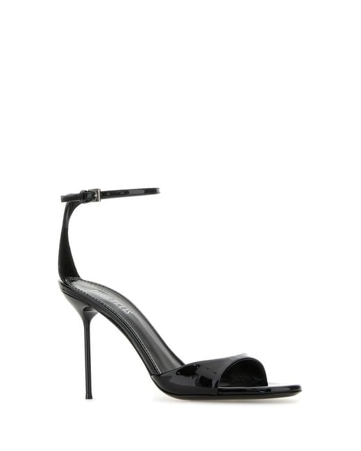 Paris Texas Black Leather Lidia Sandals