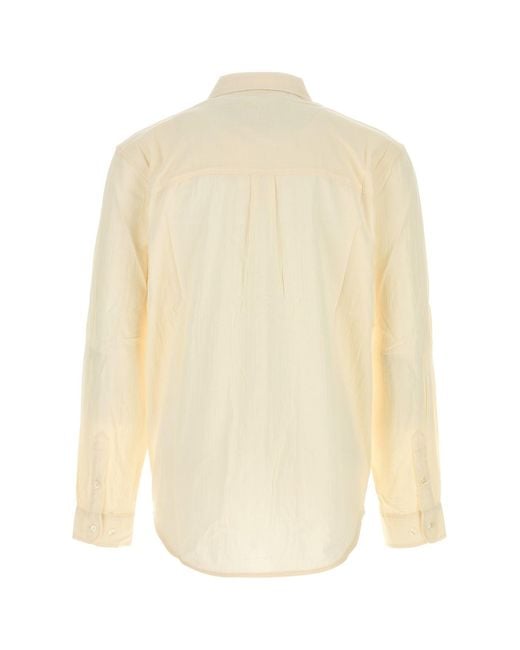 Séfr White Ivory Voile Leo Shirt for men