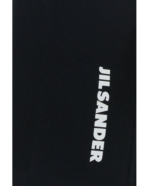 Jil Sander Black T-Shirt Cn Ss Pnt