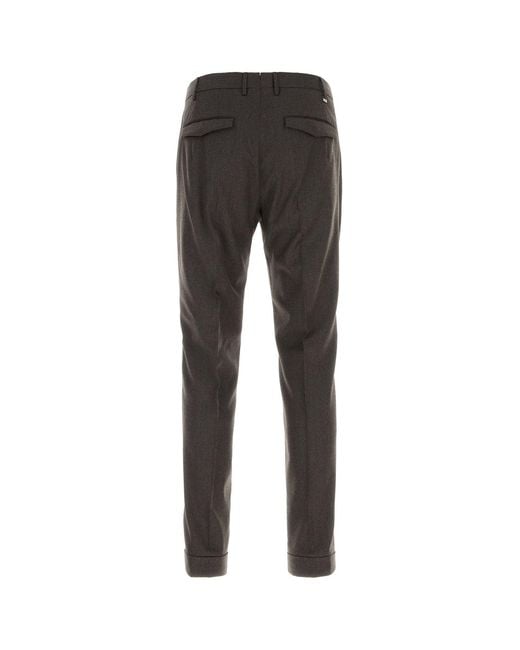 PT Torino Black Brown Stretch Wool Pant for men