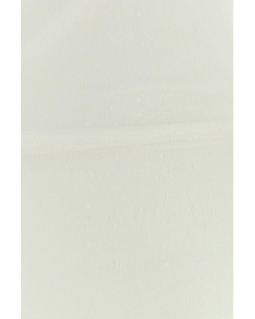 Abito lungo in crepe bianco di Gucci in White
