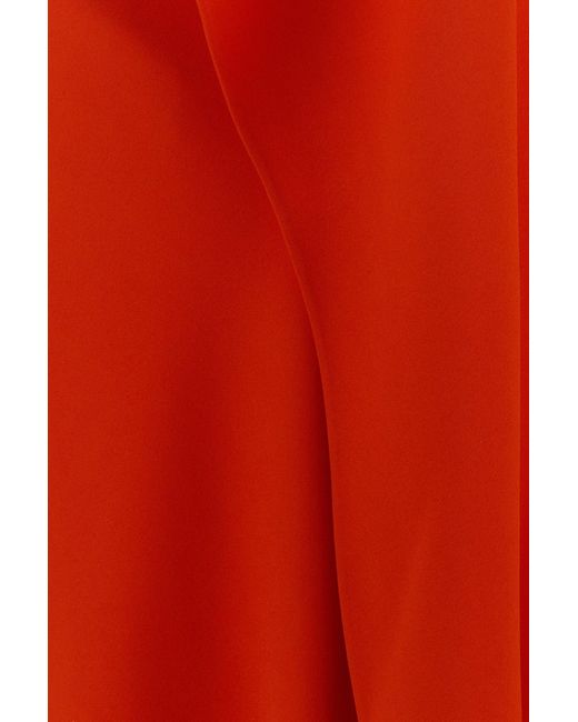 Balenciaga Red Coral Crepe Long Dress
