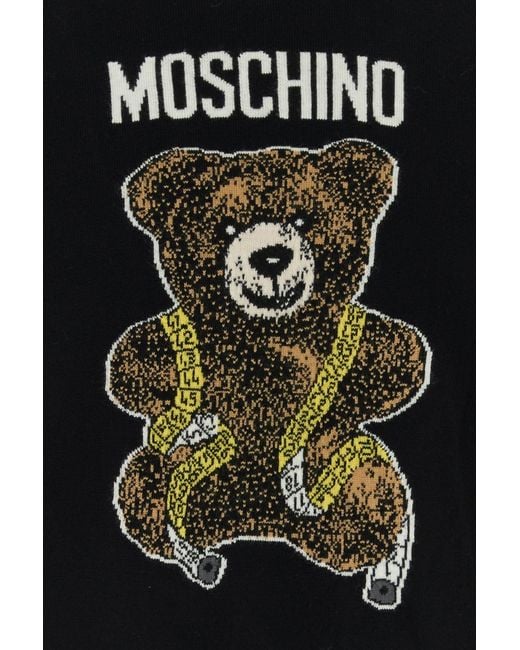 Moschino Black Wool Sweater for men