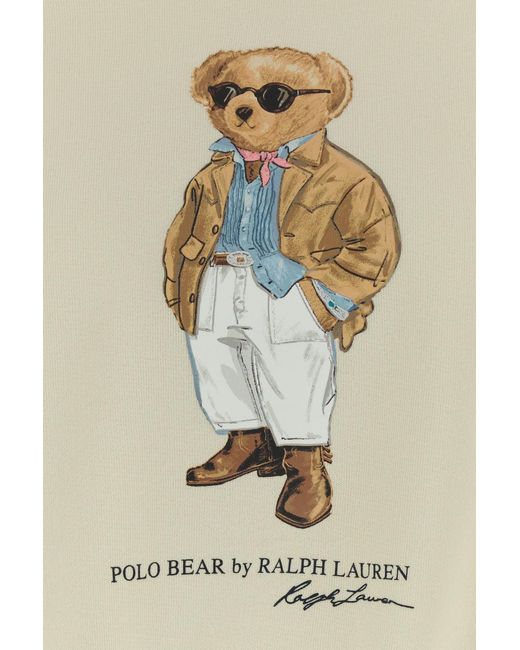 Polo Ralph Lauren White Cream Cotton Blend Sweatshirt