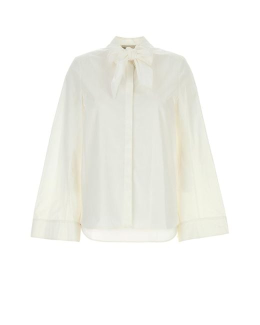 Tory Burch White Stretch Poplin Shirt