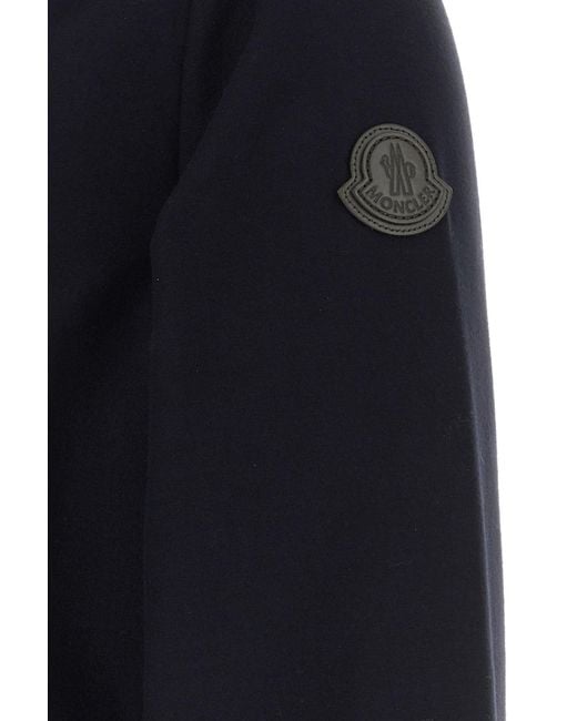 Moncler Black Midnight Blue Cotton Blend Sweatshirt for men