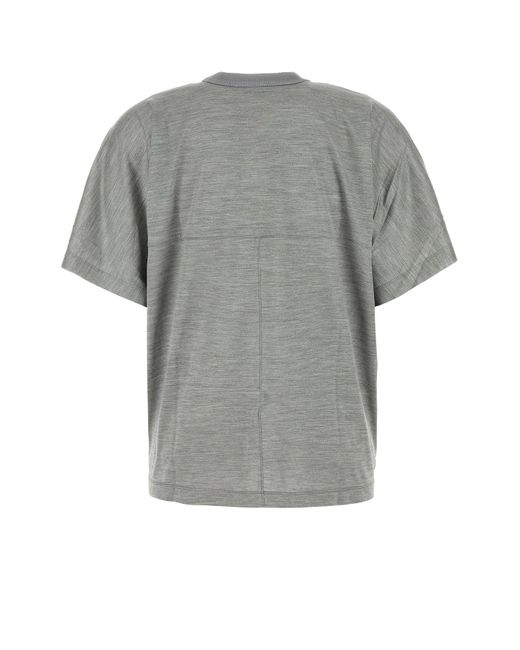 Carven Gray Grey Silk Oversize T-shirt