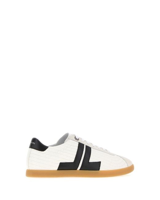 Lanvin Black White Canvas Glen 2.0 Sneakers